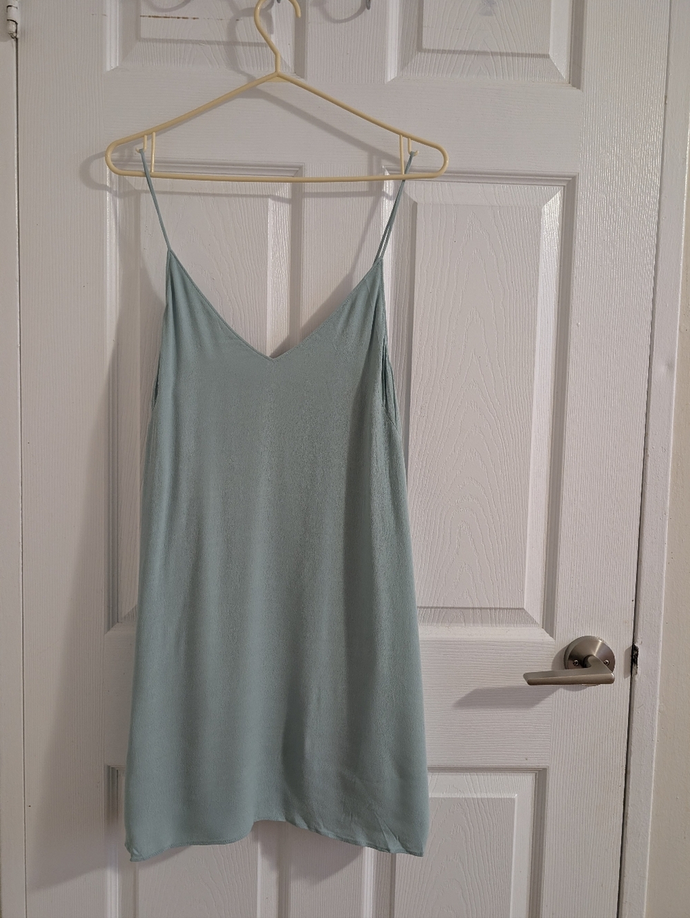 NWT Aritzia Wilfred Free Vivienne Mini Dress Moss Green Rayon Slip Dress XS